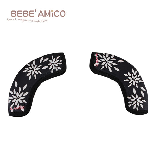 BeBe Amico 推車手把套 -典雅花卉圖(彎形) 把手保護套.扶手套.握把套
