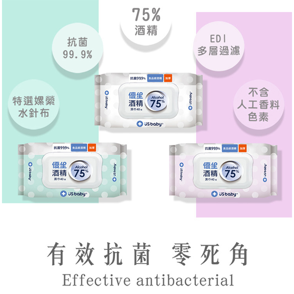 優生 酒精濕巾75%超厚型40抽 product thumbnail 3