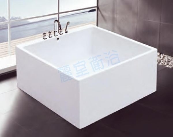 【麗室衛浴】BATHTUB WORLD 造型壓克力獨立缸 LS-1097A 130*130*58cm