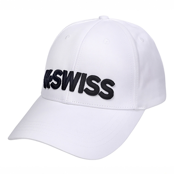 K-SWISS Basic 3D KS Logo Cap 休閒棒球帽 C3119102 白