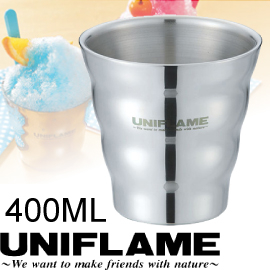 【UNIFLAME 日本 S400雙層鋼波浪杯400ml】U666159/雙層杯/鋼杯