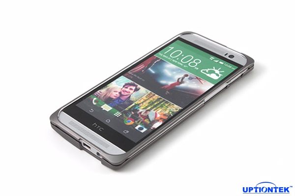 UPTIONTEK - Sandwich Series for HTC ONE(M8) 黑色航太鋁合金保護框