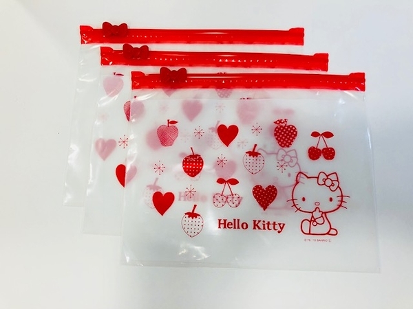 【震撼精品百貨】Hello Kitty 凱蒂貓~HELLO KITTY夾鍊袋組(一組3個入)