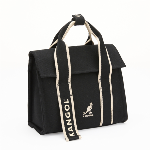 KANGOL 側背包 米白 / 黑 帆布包 兩用 手提包 包包 63558701- product thumbnail 8