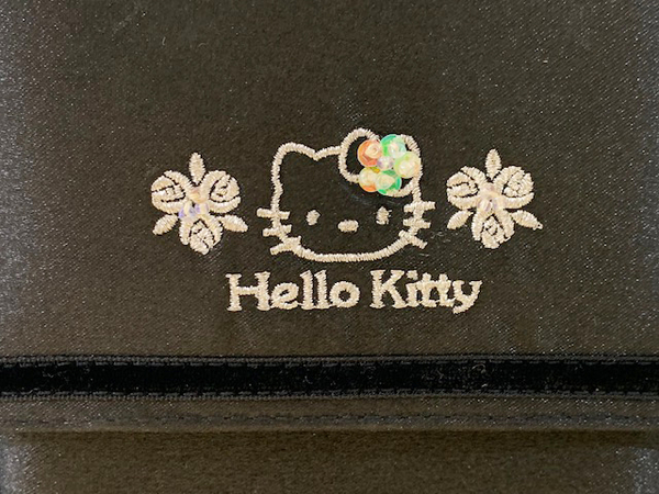 【震撼精品百貨】Hello Kitty 凱蒂貓~Sanrio HELLO KITTY斜背袋/手提袋-黑#63619 product thumbnail 4