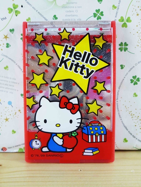 【震撼精品百貨】Hello Kitty 凱蒂貓-摺疊鏡-紅星