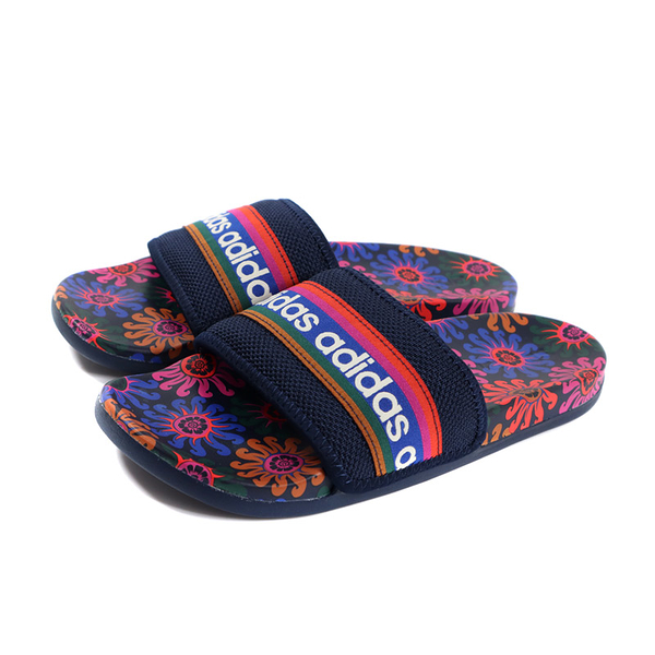 adidas ADILETTE COMFORT 彩色花卉 拖鞋 藍/桃紅 女鞋 IE4967 no080