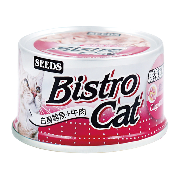 『寵喵樂旗艦店』[24罐/箱] SEED特級銀貓Bistro Cat機能貓罐組 9種口味/80g/罐 product thumbnail 3