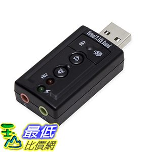 [美國直購] SYBA SD-CM-UAUD71 音源轉接頭 Virtual 7 Surround Sound USB External Adapter for Windows