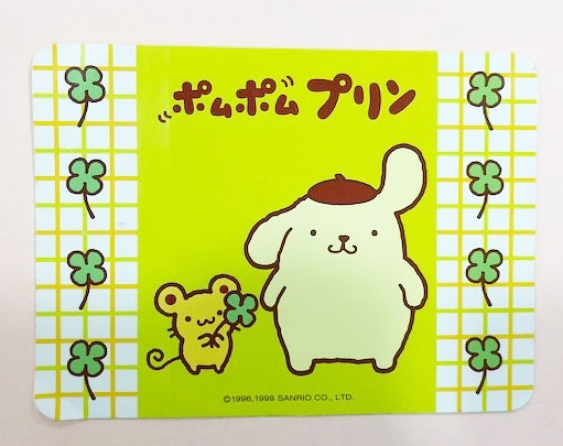 【震撼精品百貨】Pom Pom Purin 布丁狗~大貼紙-綠幸運草#67020