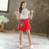 洋裝 女童夏裝套裝2020韓版中大兒童裝女孩洋氣網紅時髦漢服兩件套潮 韓慕精品