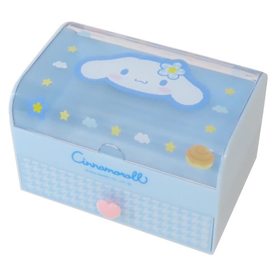 【震撼精品百貨】大耳狗_Cinnamoroll~日本三麗鷗Sanrio 大耳狗桌上雙層收納盒-大臉款*57481