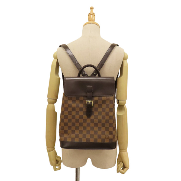 【二手名牌BRAND OFF】LOUIS VUITTON LV 路易威登 棕色 棋盤格 PVC塗層帆布 SOHO 後背包 N51132 product thumbnail 8