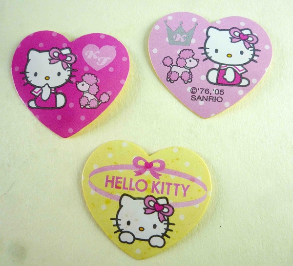 【震撼精品百貨】Hello Kitty 凱蒂貓~KITTY貼紙-心型貴賓狗