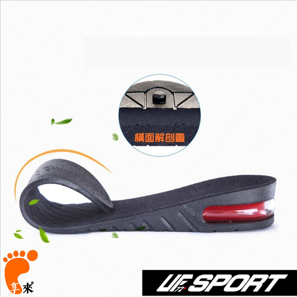 【UF72+】 UF-AIR001(2雙組)可調整男女款運動舒適減振運動增高鞋墊(減震/隱形/增高/運動/鞋墊) product thumbnail 2