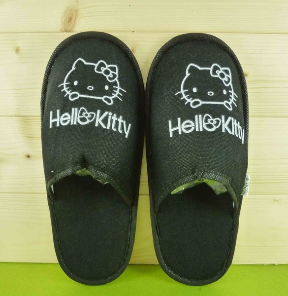 【震撼精品百貨】Hello Kitty 凱蒂貓~旅行拖鞋-黑色【共1款】