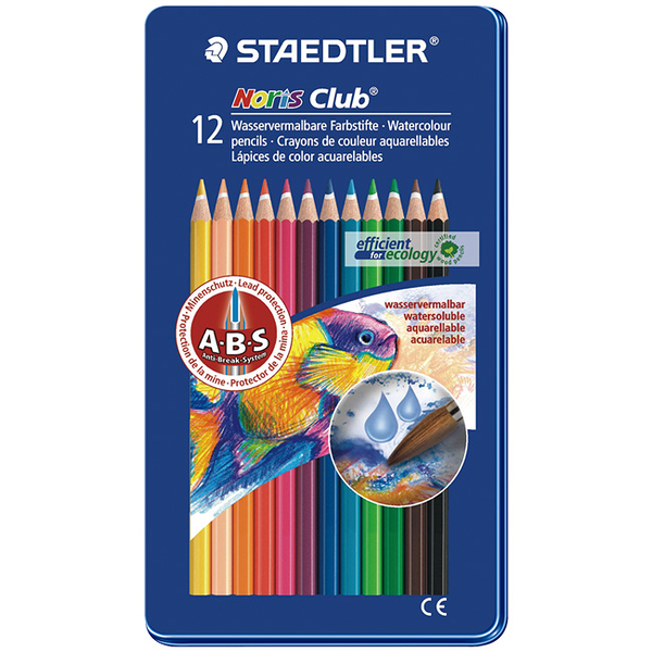 STAEDTLER 施德樓 MS14410M12 水性色鉛筆 12色 鐵盒