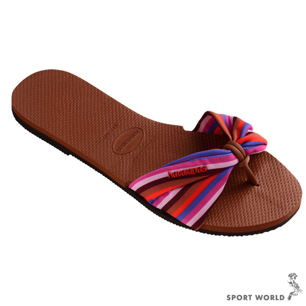 Havaianas 哈瓦仕 女鞋 拖鞋 夾腳拖 平底涼鞋 碎花 咖啡【運動世界】4148246-1976W product thumbnail 3