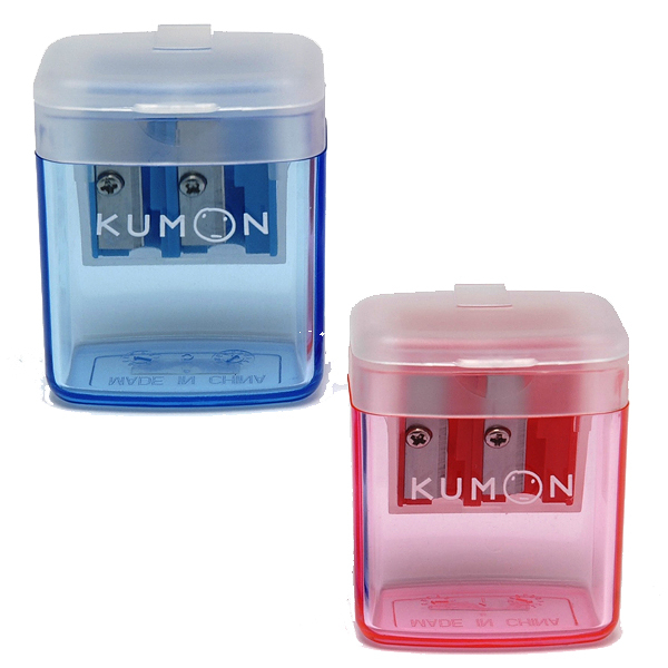 日本 kumon 雙孔二用附蓋削鉛筆器 削筆器 削筆機 功文 文具【南風百貨】