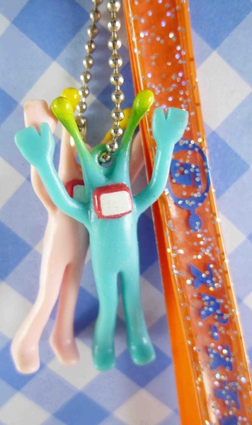 【震撼精品百貨】日本精品百貨-手機吊飾/鎖圈-外星人系列-橘