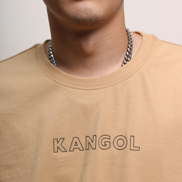 KANGOL 短袖 短T 植絨 空心LOGO 卡其 袋鼠 棉 休閒 男女 (布魯克林) 6125100831 product thumbnail 2