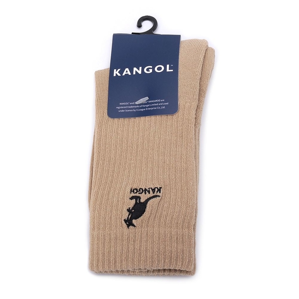 KANGOL 中長厚底襪 卡其 6152184032