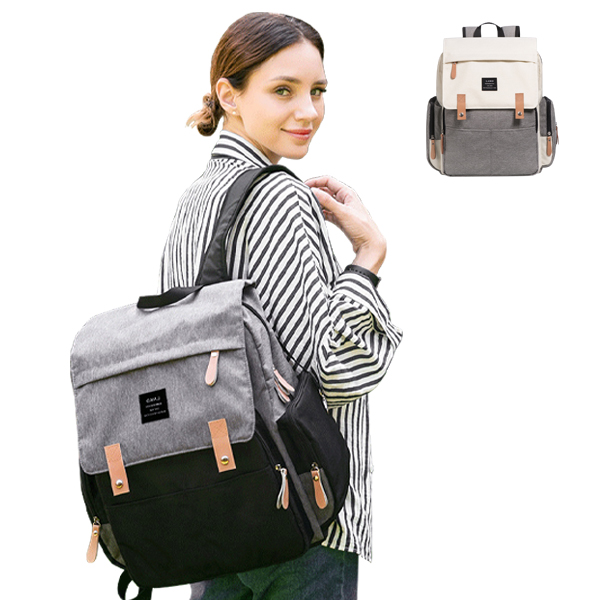 蘭多-大容量媽媽包 多分隔後背包 電腦包 可插行李箱旅行包 -JoyBaby