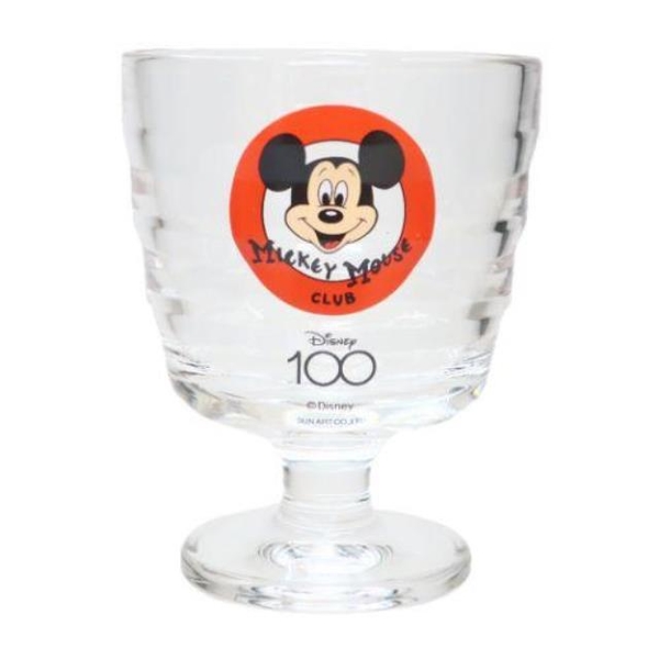 小禮堂 Disney 迪士尼 100週年 米奇玻璃矮腳杯 200ml