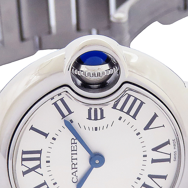 【二手名牌BRAND OFF】Cartier 卡地亞 Ballon bleu de cartier 藍氣球系列 28mm 精鋼 藍寶水晶錶面 腕錶 product thumbnail 8