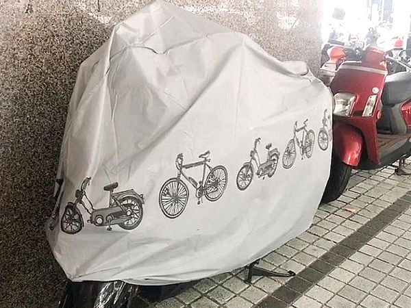 機車／自行車防塵防雨罩(灰色)1入【小三美日】 D081603