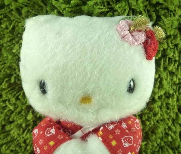 【震撼精品百貨】Hello Kitty 凱蒂貓~KITTY絨毛娃娃-和風服飾-紅色 product thumbnail 2