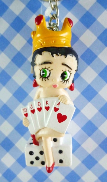 【震撼精品百貨】Betty Boop_貝蒂~鎖圈-撲克女郎