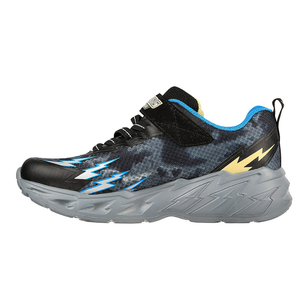 SKECHERS 中大童 童鞋 燈鞋 發光 運動 黑黃 400150LBKBL product thumbnail 3