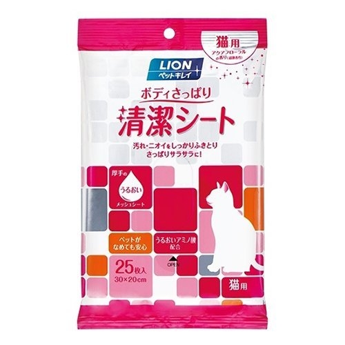 『寵喵樂旗艦店』日本LION獅王-寵物清爽潔膚巾 敏感肌適用 愛貓專用LI00497 product thumbnail 2