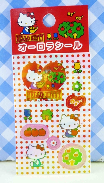 【震撼精品百貨】Hello Kitty 凱蒂貓~KITTY貼紙-蘋果紅