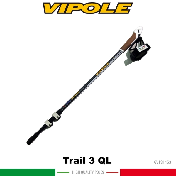 【VIPOLE 義大利 Trail 3 QL 健走杖《灰黑》】S-1453/手杖/爬山/健行杖