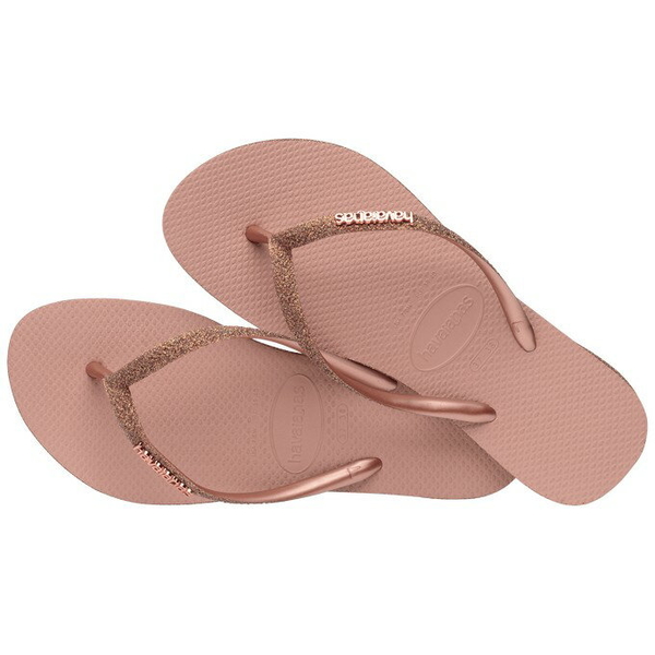 havaianas 哈瓦士 巴西人字拖 女款 Slim sparkle II 金蔥番紅花粉 拖鞋 夾腳拖【南風百貨】 product thumbnail 2