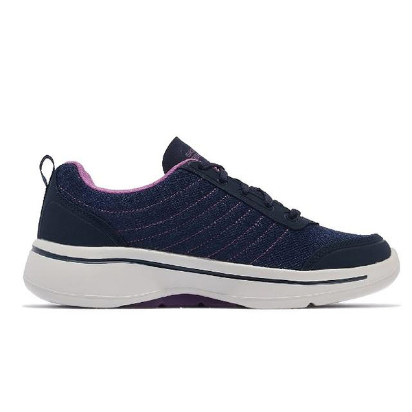 SKECHERS GO WALK ARCH FIT 藍紫 女 透氣 避震 緩衝 運動 健走鞋 124484NVPR product thumbnail 3