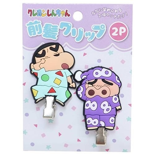 【震撼精品百貨】蠟筆小新_Crayon Shin-chan~蠟筆小新造型矽膠髮夾2入組 (睡衣款)*41127