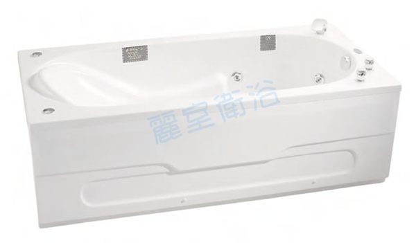 【麗室衛浴】BATHTUB WORLD 長型壓克力浴缸 LS-7185F 帶牆 180*85*55cm