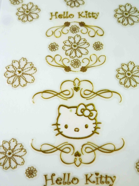 【震撼精品百貨】Hello Kitty 凱蒂貓~KITTY立體鋁鑽貼紙-菊花 product thumbnail 4