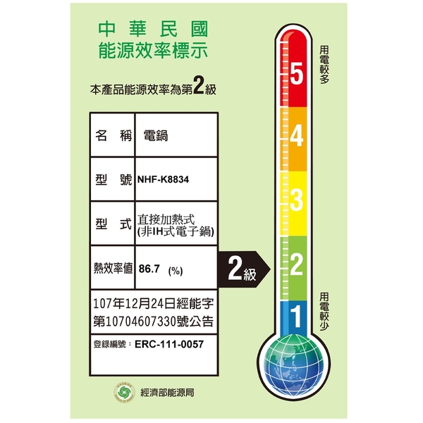 勳風 3-5人份家庭用電子鍋1.5L(白) NHF-K8834 product thumbnail 9