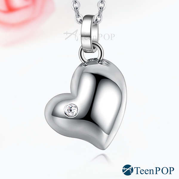 鋼項鍊 ATeenPOP 珠寶白鋼 蜜糖女孩 送刻字 愛心項鍊 情人節禮物