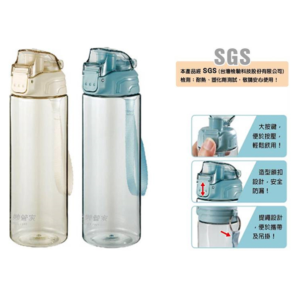 妙管家 彈蓋太空瓶650ml HKT-1302W/B