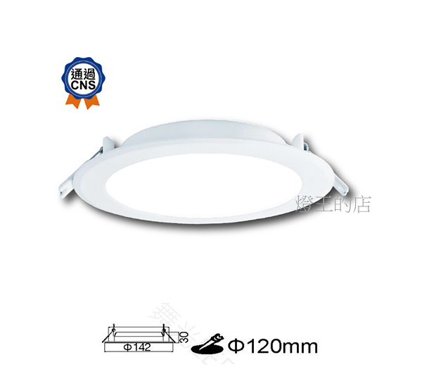 【燈王的店】舞光 LED 12W 索爾崁燈 崁入孔12公分 LED-12DOP12 正白/自然光/暖白光