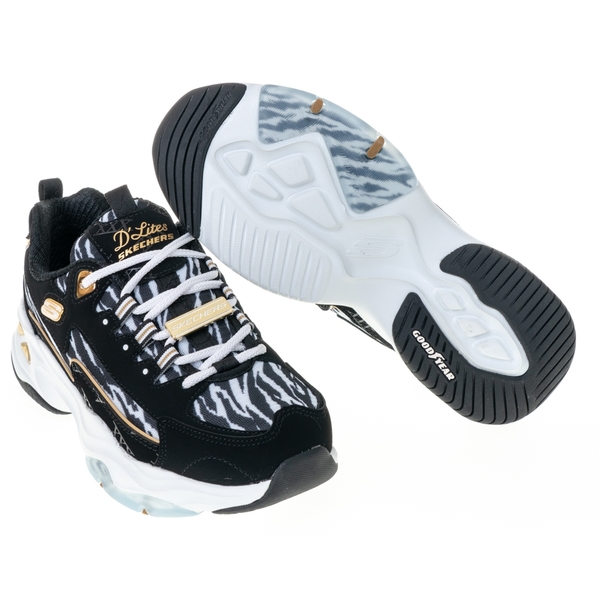 SKECHERS D'LITES 4.0 女 休閒系列 30周年 斑馬紋 限定款 149632BKW product thumbnail 7