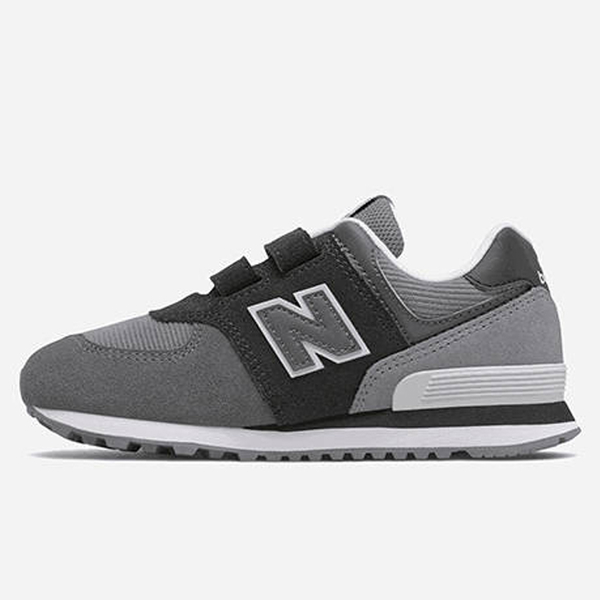 New Balance 574 W 童鞋 中童 休閒 慢跑 麂皮 復古 黑 灰【運動世界】PV574WR1 product thumbnail 3