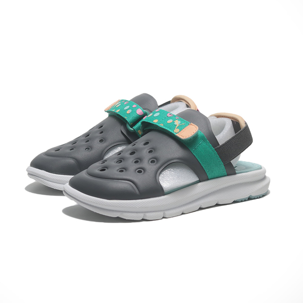 PUMA 童鞋 涼鞋 EVOLVE SANDAL SC AC PS 深灰 洞洞 中童 39564602