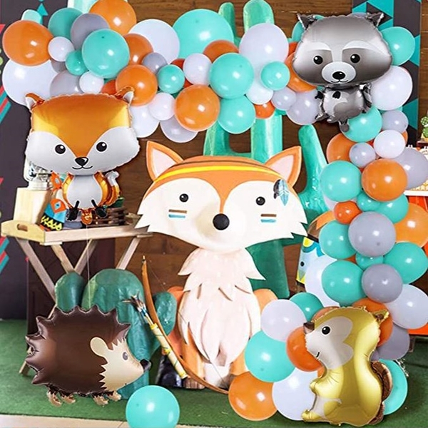 森林動物 氣球組 場地佈置 節慶 慶生 主題 派對 生日動物系 萌寵 氣球佈置