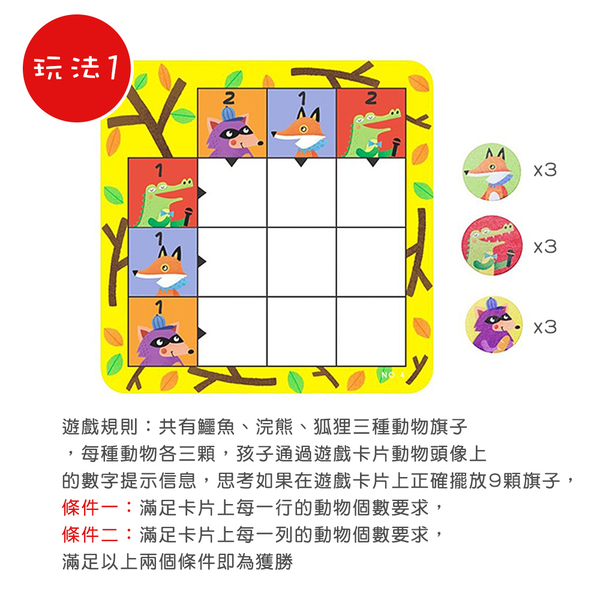 Minkey 兒童玩具 數學益智邏輯桌遊遊戲-動物系列 product thumbnail 3